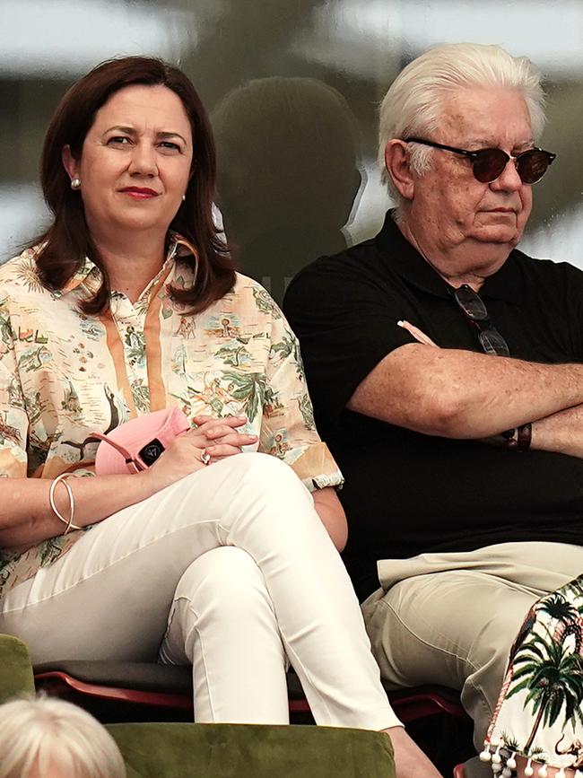 Queensland Premier Annastacia Palaszczuk and her father, Henry. AAP Image: Dave Hunt