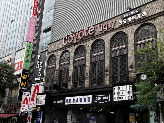 An exterior view of the nightclub Coyote Ugly in Gwangju, South Korea. Picture: Getty