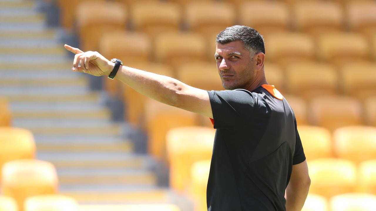 John Aloisi during his time as Brisbane Roar coach. Picture: Peter Wallis