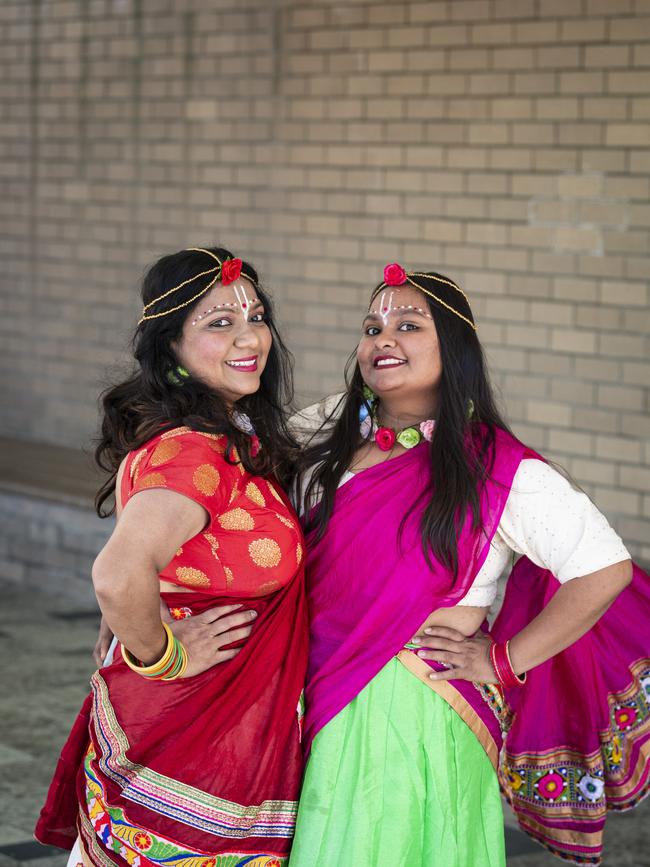 Sejal Patel (left) and Pooja Patel at Toowoomba's Festival of Chariots, Saturday, July 20, 2024. Picture: Kevin Farmer