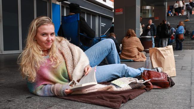 21-year-old Claudia Harris travelled from Orange to queue for hours for a passport. Picture: Justin Lloyd