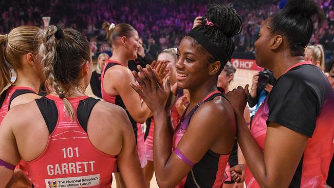 The Adelaide Thunderbirds took a leap into the unknown when they moved stadiums, ahead of the Super Netball Grand Final, it’s paid off handsomely. Picture: Mark Brake/Getty Images