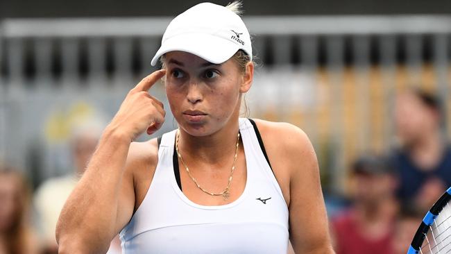 Yulia Putintseva didn’t make too many friends in Melbourne. Picture: AFP Photo