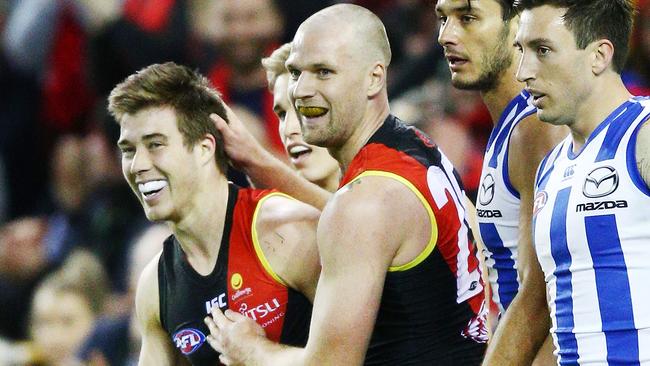 Zach Merrett had 32 disposals and kicked a brilliant goal. Picture: Getty