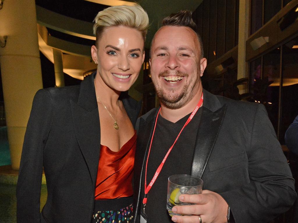 Taryn Williams and Murray Galbraith at GC Business Week wrap party at Nineteen The Star Gold Coast. Picture: Regina King