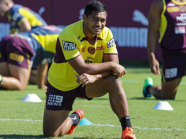 Anthony Milford during Broncos training.