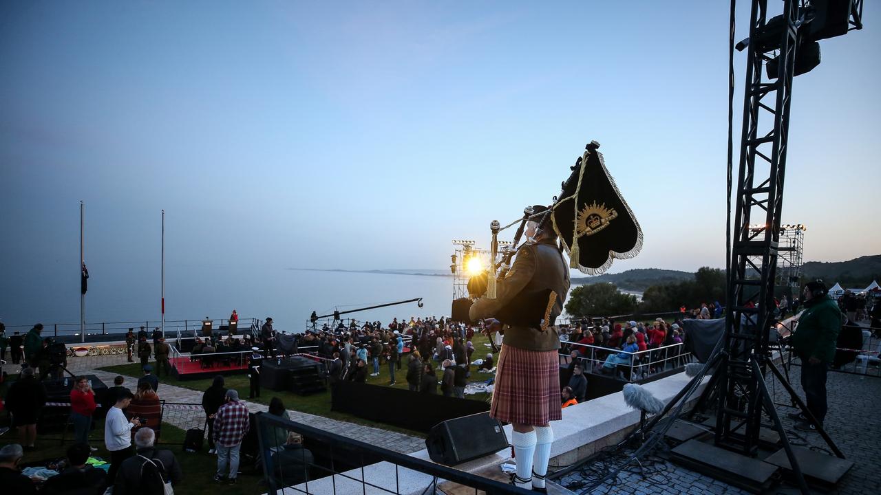 Australians and New Zealanders attend the ANZAC Dawn service at Anzac Cove. Picture: Getty