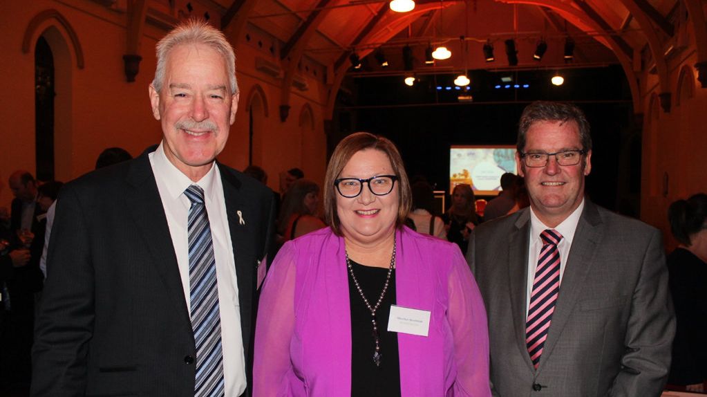 DDWMPHN Board Chair, John Minz, DDWMPHN CEO, Merrilyn Strohfeldt, and Federal Member for Groom, Minister for Regional Development, Territories and Local Government, Dr John McVeigh. Picture: Contributed