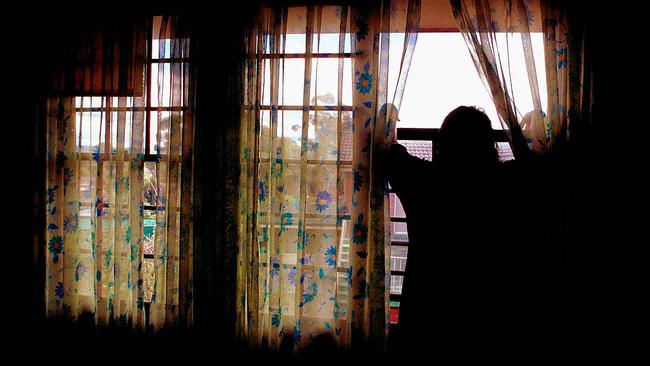 Woman inmate inside an old wing of Silverwater Women’s when it was called Mulawa Prison. Picture: David Hill.