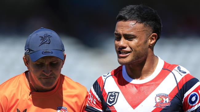 PRE 2025 RD03 Sydney Roosters v Newcastle Knights - Spencer Leniu, sin bin NRL PHOTOS