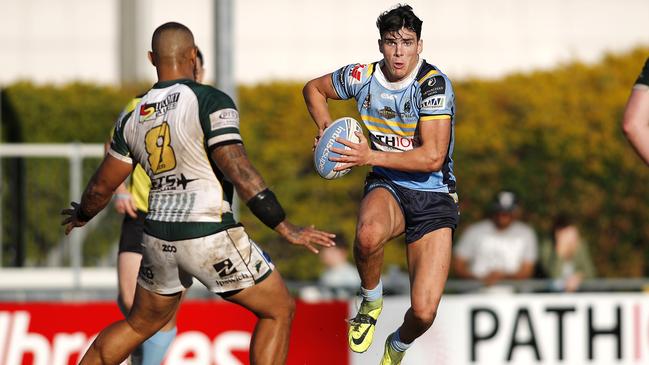 Farnworth in action for Norths Devils in the Intrust Super Cup. (AAP Image/Josh Woning)