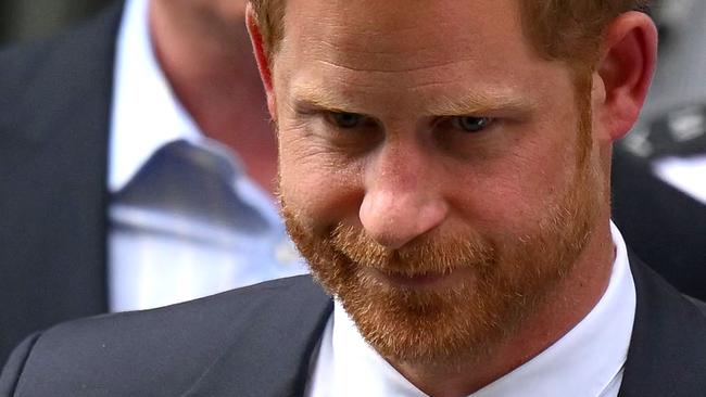 Prince Harry outside court in June. Picture: Daniel LEAL / AFP