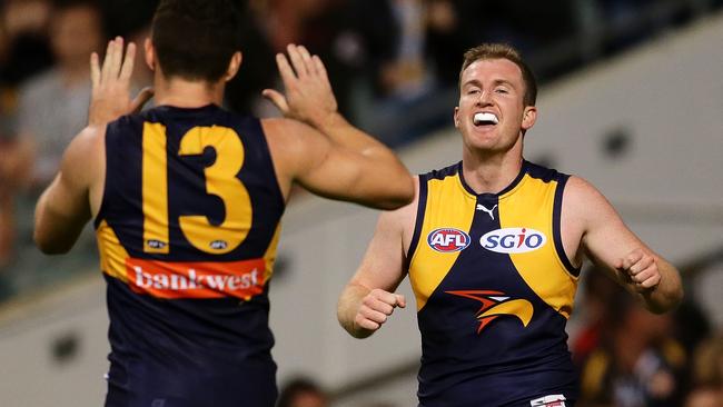 West Coast defender Xavier Ellis has retired after 120 AFL games. Picture: Will Russell/AFL Media/Getty Images