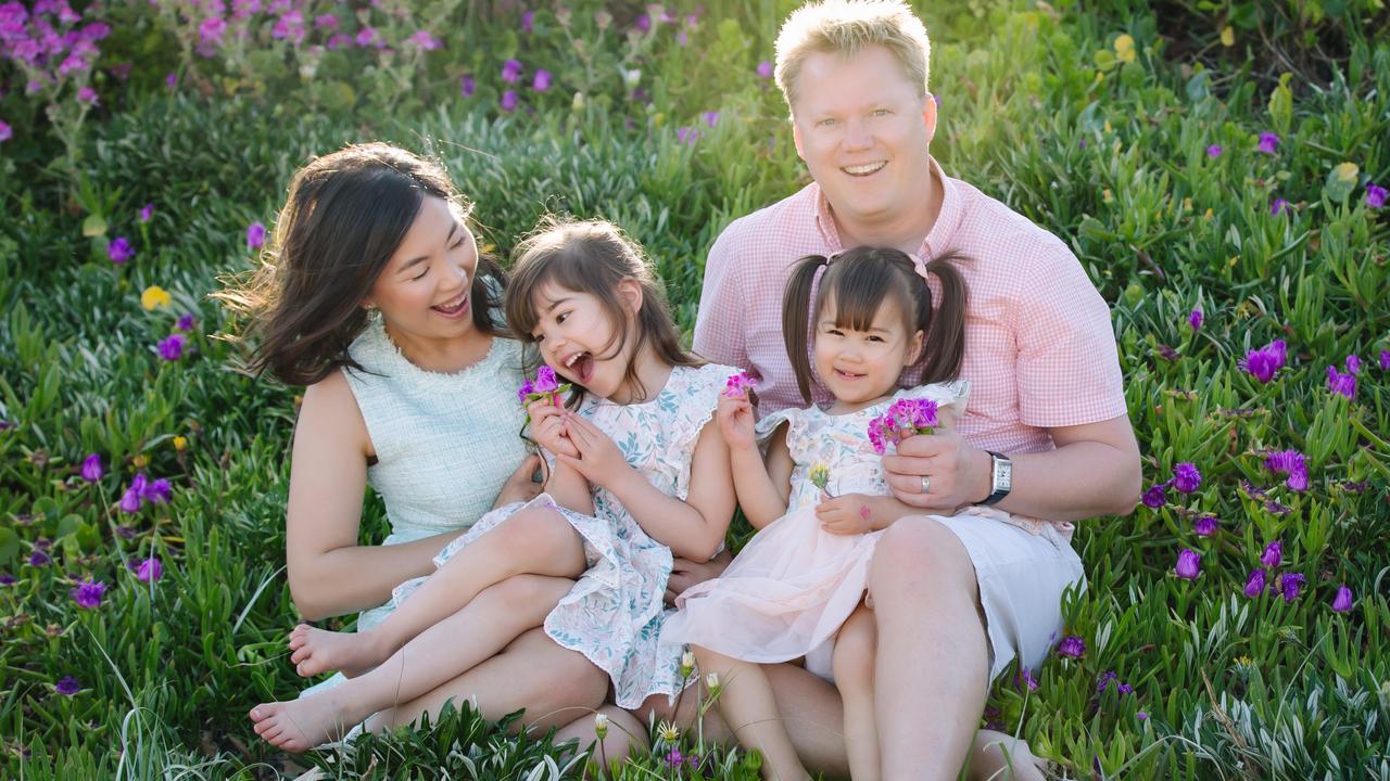 KindiCare director Benjamin Balk and family. Picture: Kristy Jauncey Photography