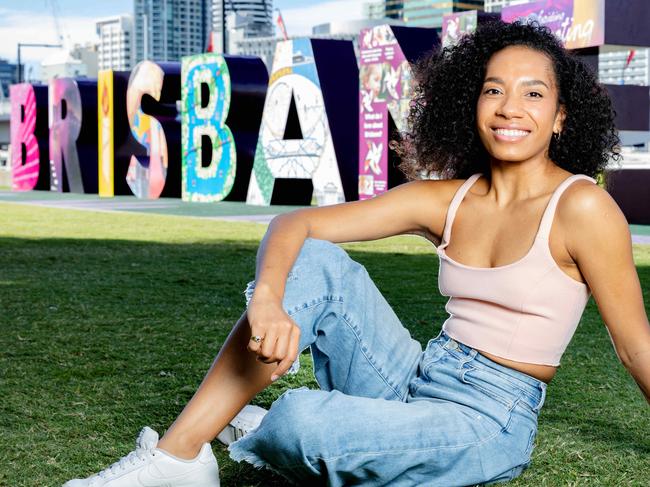 Claire Abaijah-Griffin ahead of her debut in the musical 'Hamilton' at QPAC, Brisbane, Friday, March 31, 2023 - Picture: Richard Walker