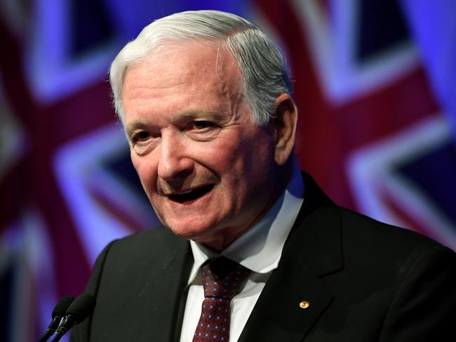 Liberal Party Federal President Nick Greiner speaks at the 60th Federal Council of the Liberal Party in Sydney. Picture: AAP