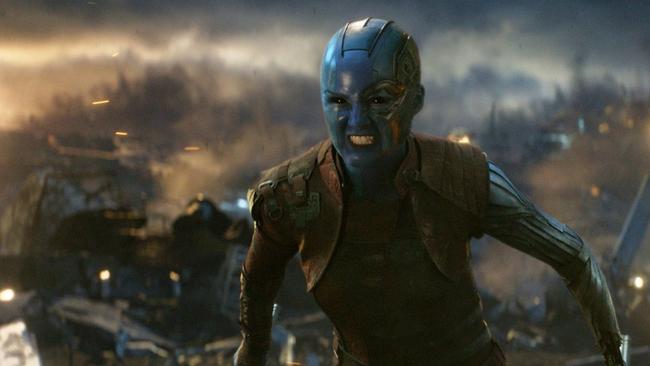 Karen Gillan as the fearsome warrior Nebula in Avengers: Endgame, which last year became the highest grossing film ever.