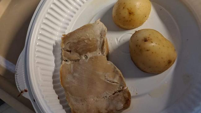 The meal Eileen was served at Campbelltown Hospital. Picture: Supplied