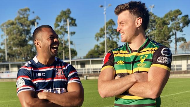 Kurtley Beale (left, Easts) and Jack Dempsey (Gordon).