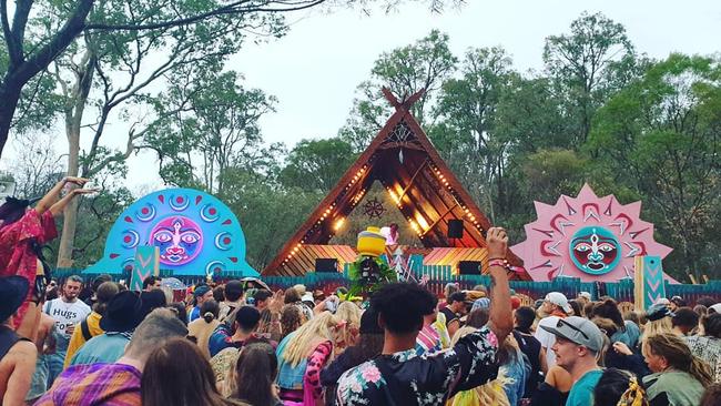 Festivalgoers at the Rabbits Eat Lettuce festival on Queensland's Southern Downs. Picture: Facebook https://www.facebook.com/rabbitseatlettucemusicfestival/