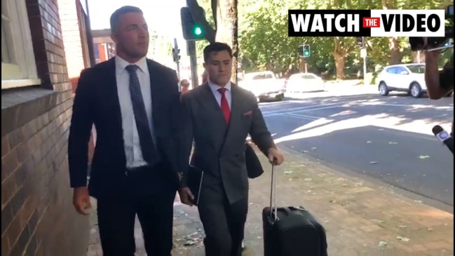 Sam Burgess arrives at Moss Vale court