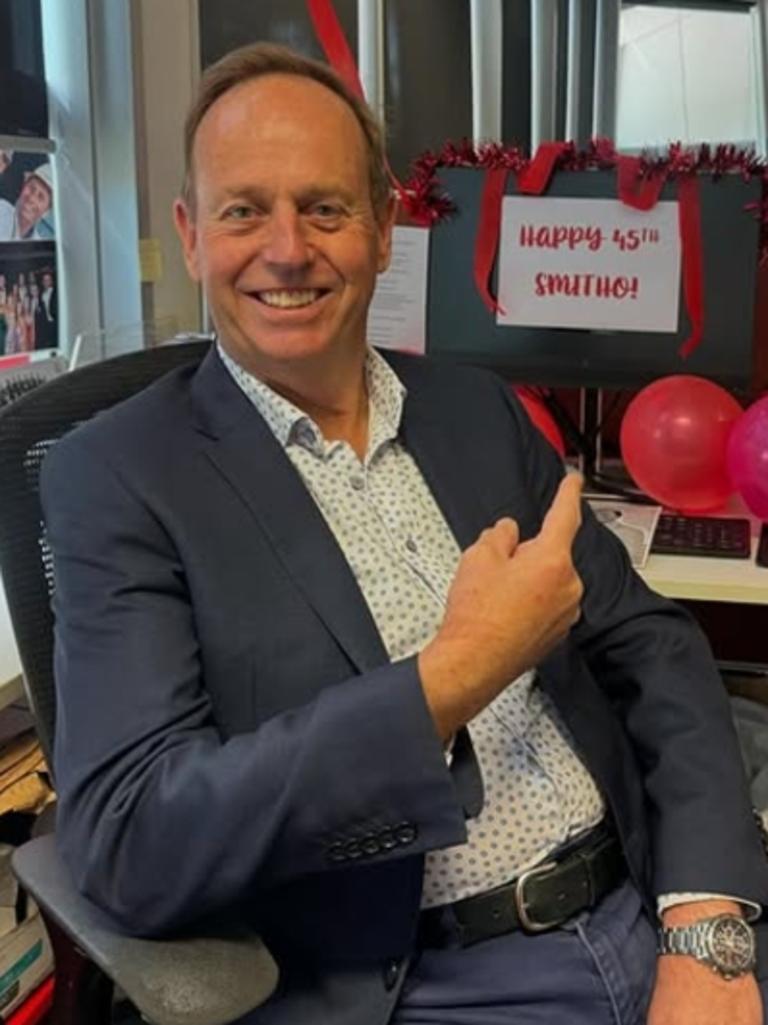 Mike Smithson celebrates 45 years on television. Picture: Instagram @7newsadelaide/@mikesmithson7