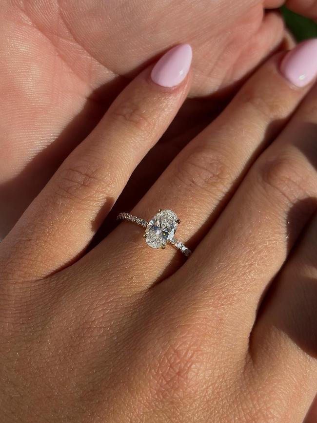 Sam Powell-Pepper proposes to the mother of his child, Brya Waghorn. Picture: Instagram