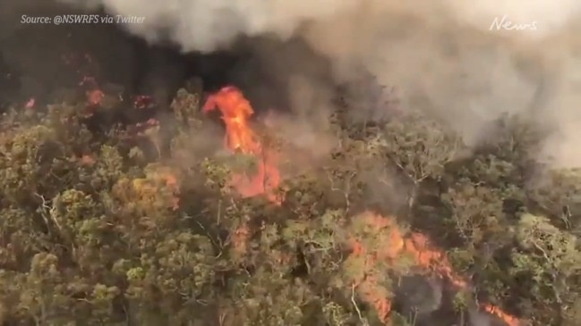 Aerial Nswrfs Footage From Myall Creek Road Fire 