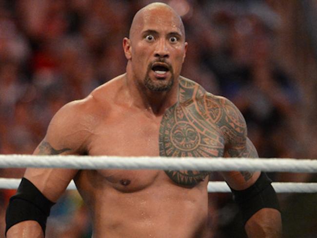 MIAMI GARDENS, FL - APRIL 1: Dwayne ''The Rock'' Johnson looks on during his match against John Cena during WrestleMania XXVIII at Sun Life Stadium on April 1, 2012 in Miami Gardens, Florida. (Photo by Ron Elkman/Sports Imagery/Getty Images)