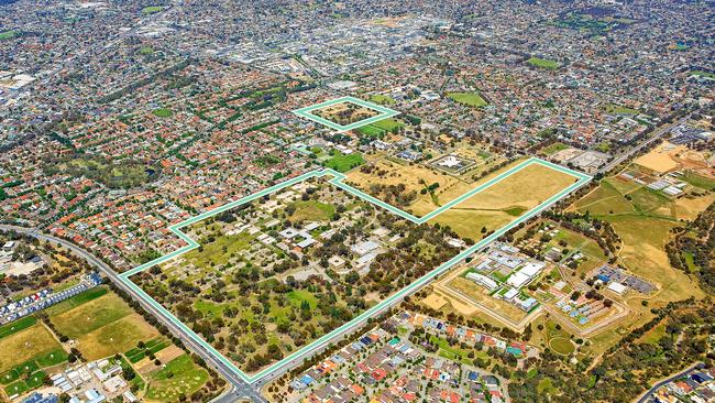 Aerial view of the Oakden site. Supplied by Renewal SA