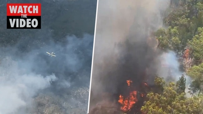 Water dropped on fire at Fraser Island