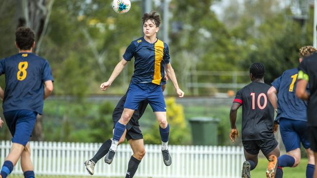 Toowoomba's Luke Broderick catching some air earlier in the season. Picture: Renae Droop