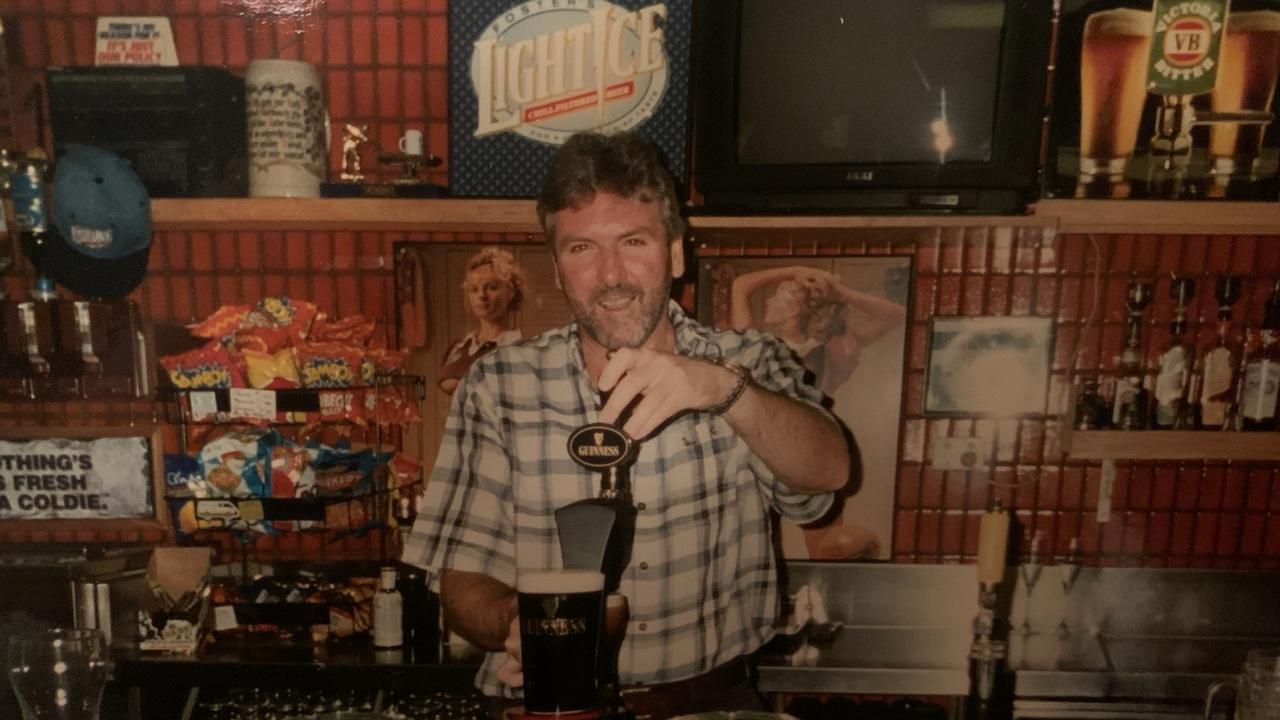 Ian Jones behind the bar at the Oxford Hotel in Rockhampton's CBD.