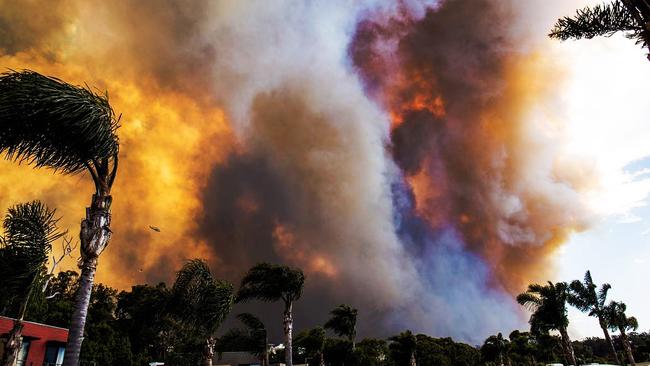 The inferno ravages the town of Tathra. Picture: Instagram/Chris Bowles (@cbowles14)