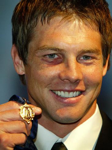 2005: West Coast’s Ben Cousins with his Brownlow Medal. Picture: NewsCorp <a href="http://www.heraldsun.com.au/entertainment/brownlow-red-carpet" target="_blank">MORE BROWNLOW COVERAGE</a>