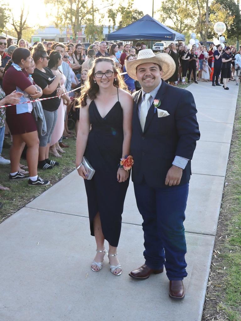 Jack Mailman and partner, Jess Porter.Oakey State High School formal. Photo Sean Federoff