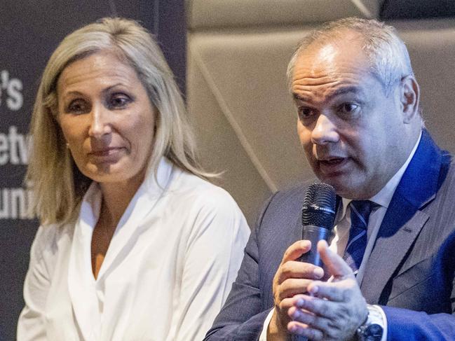 Mayoral debate between Tom Tate and Mona Hecke at a UDIA lunch at the Hilton in Surfers Paradise. Picture: Jerad Williams