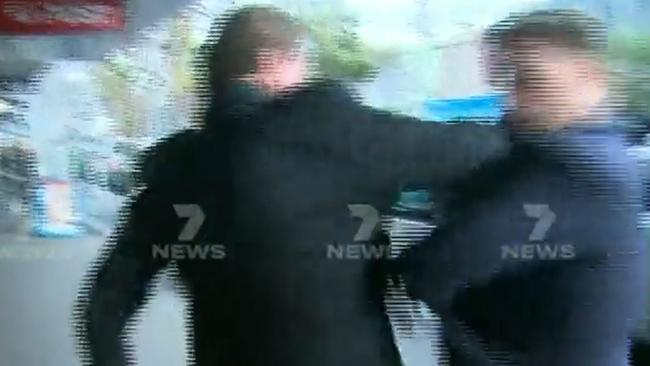 The incident happened in Port Melbourne on Wednesday. Picture: Channel 7