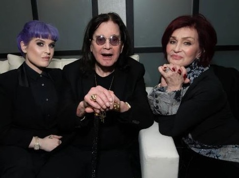 Ozzy, Sharon and Kelly Osbourne have cancelled a festival appearance amid worrying signs over the rocker's health. Picture: Supplied