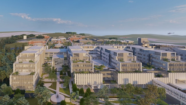 Artist impressions of the new Toowoomba Hospital at the site of the old Baillie Henderson Hospital. Photo: Supplied.