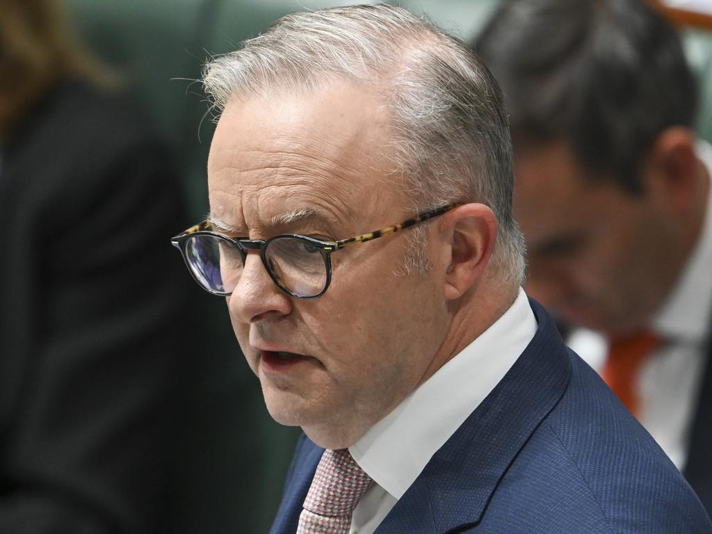 Prime Minister Anthony Albanese during Question Time at Parliament House in Canberra. Picture: NewsWire / Martin Ollman