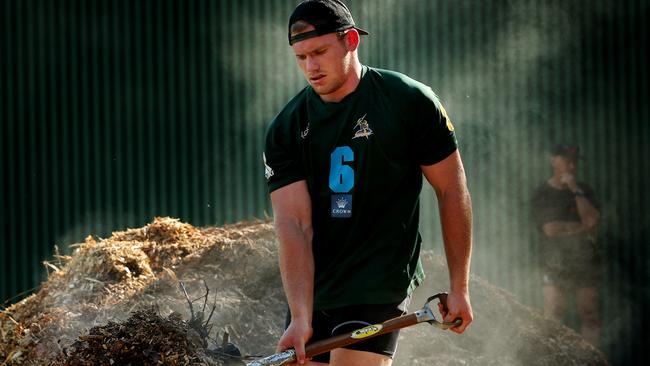 Lodge at a Melbourne Storm army camp in 2013. (Colleen Petch)