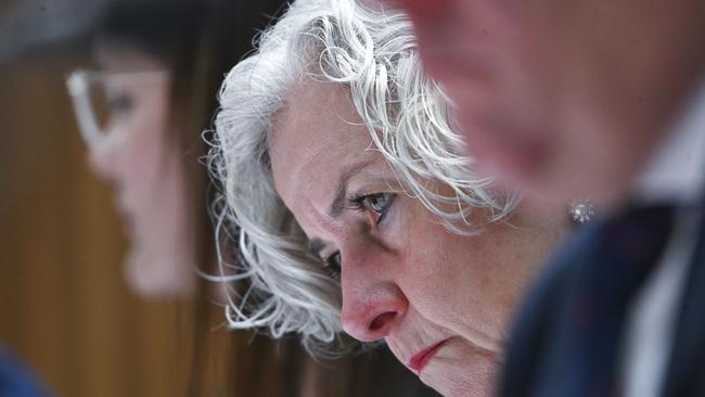 Secretary of the Department of Home Affairs of Australia, Stephanie Foster appears before Senate Estimates at Parliament House in Canberra. Picture: NCA NewsWire / Martin Ollman