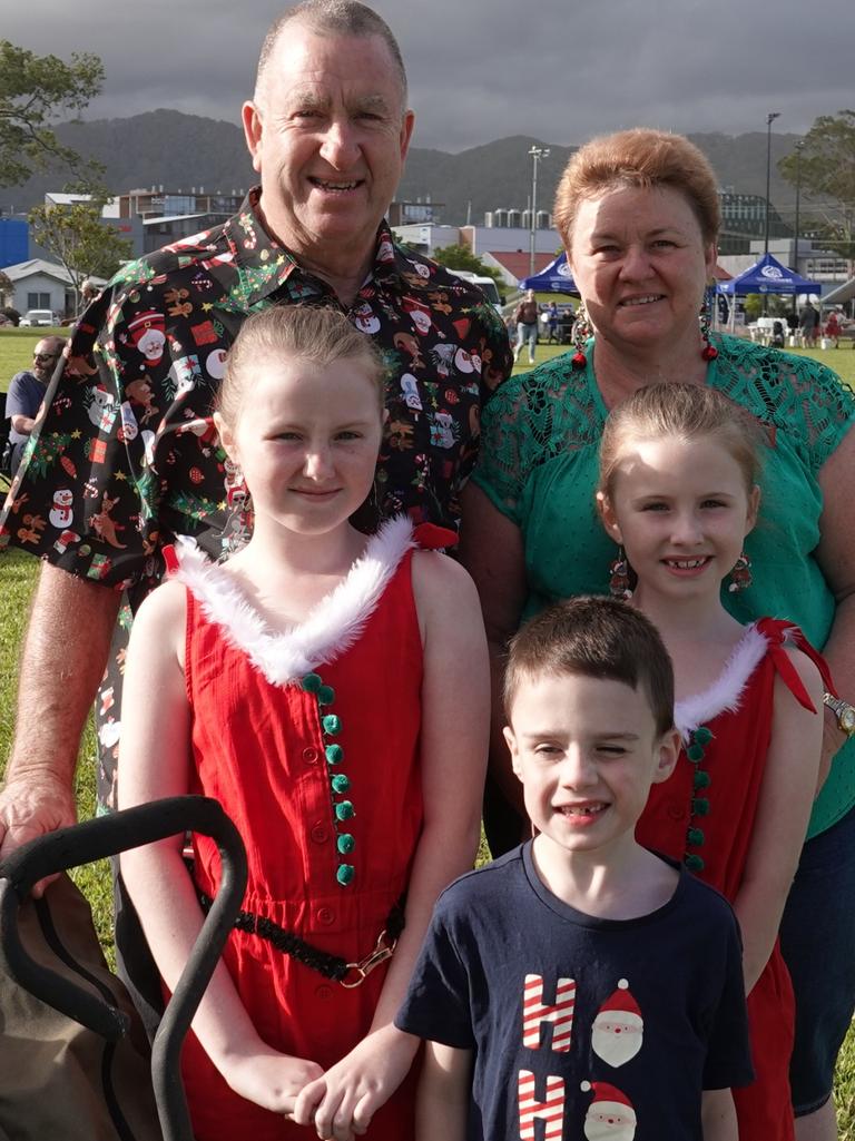 Neil and Robyn McAlpine with their grandkids Charlotte and Chloe McAlpine and Zachary Conlan. Picture: Chris Knight