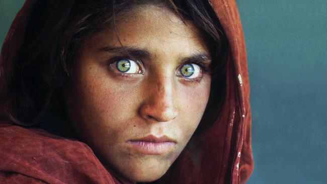 Afghan refugee Sharbat Gula who appeared on the cover of National Geographic magazine in 1985. Picture: Steve McCurry