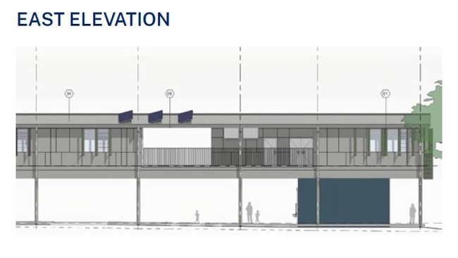 An artist impressions of the new Blakebrook Public School, which will be raised to avoid flooding.