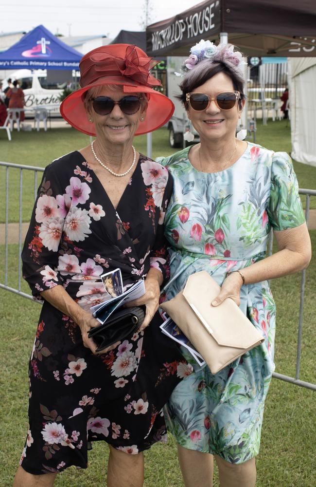 Chris Peterson and Laurie Stanton at the Bundaberg Catholic Schools Race Day.