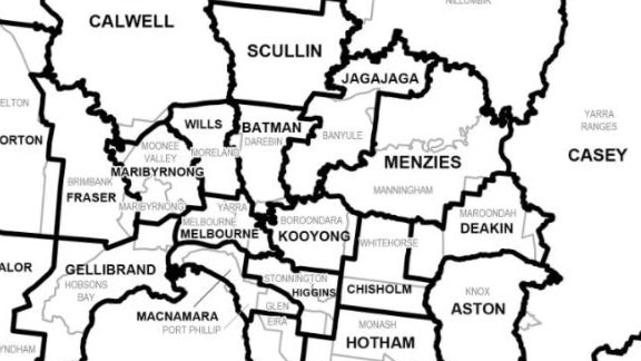 Proposed Melbourne metro federal electoral boundaries. Source: AEC