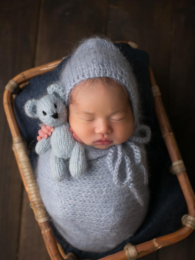 Tyler Zamolo was born on July 8 at the Darwin Private Hospital. Here he is just 6 days old. Picture: Jariyah Ann Photography