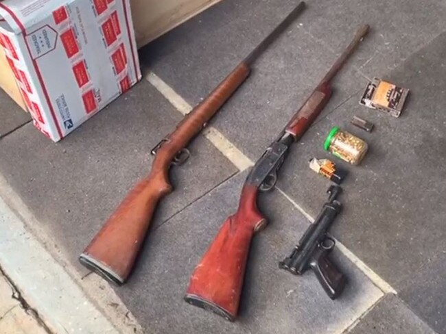 Some of the gun parts police allegedly uncovered. Picture: Supplied